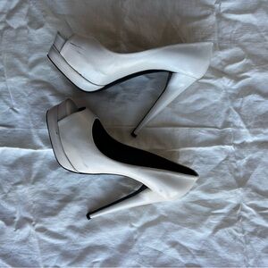 Pierre Hardy White Peep-Toe Heels